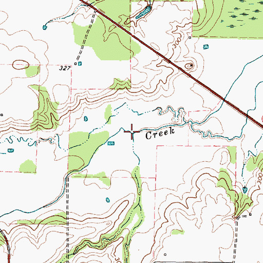 Topographic Map of Dry Creek, TX