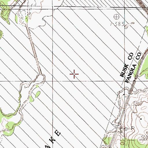 Topographic Map of Dry Creek, TX