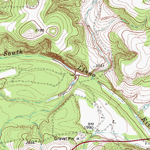 Topographic Map of Dry Draw, TX