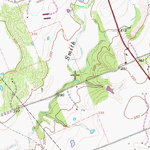 Topographic Map of Dry Fork, TX