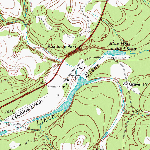 Topographic Map of Dry Hollow, TX