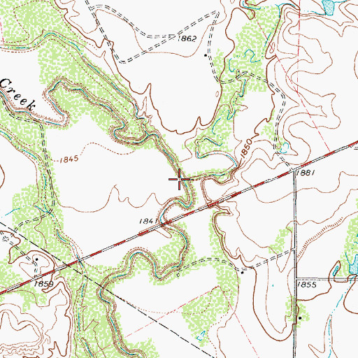 Topographic Map of Dry Hollow, TX