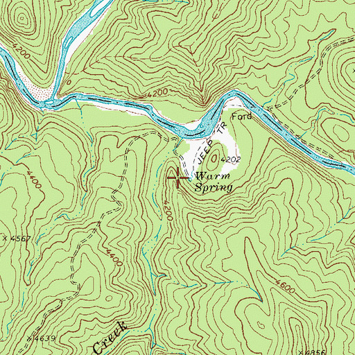 Topographic Map of Warm Spring, AZ
