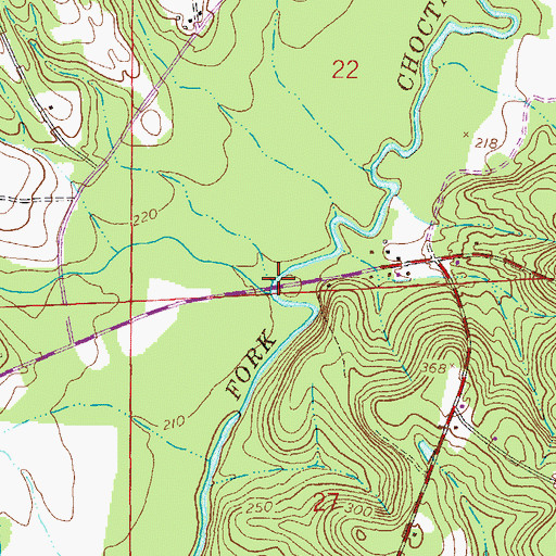 Topographic Map of Chitty Bridge, AL
