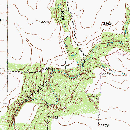 Topographic Map of Dry Run, TX