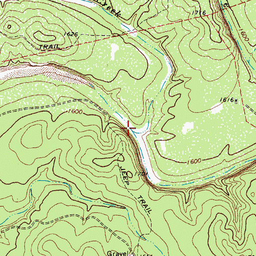Topographic Map of Dry Sycamore Creek, TX