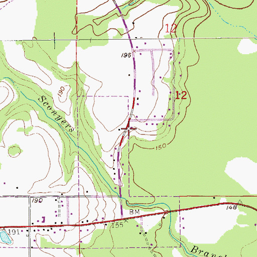 Topographic Map of Clayhatchee Church, AL