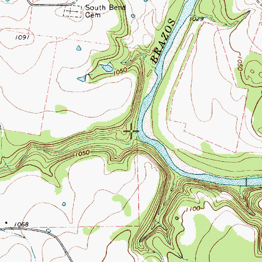 Topographic Map of Duff Branch, TX