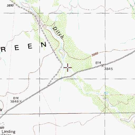 Topographic Map of Duff Creek, TX