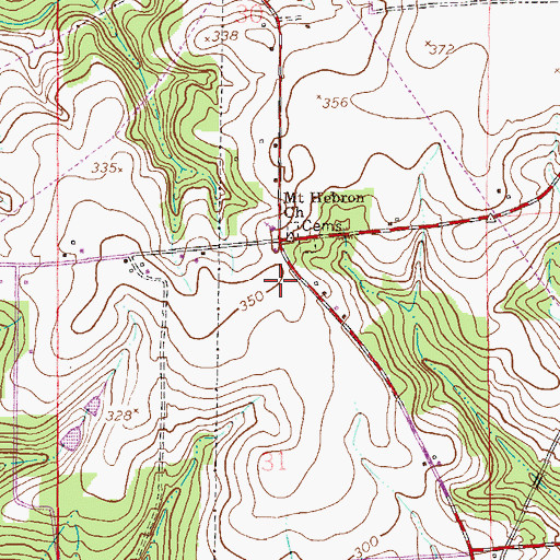 Topographic Map of Corinth Church (historical), AL