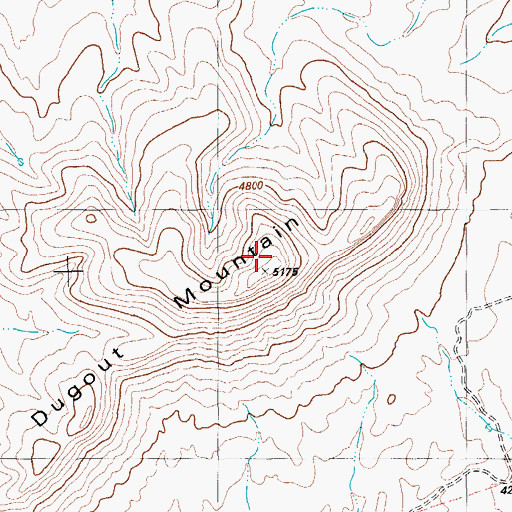 Topographic Map of Dugout Mountain, TX