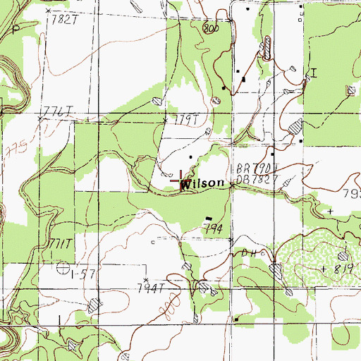 Topographic Map of Duke Mountain Branch, TX