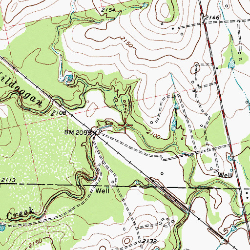 Topographic Map of Dulaney Creek, TX