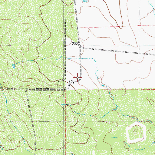 Topographic Map of Dulding Ranch, TX