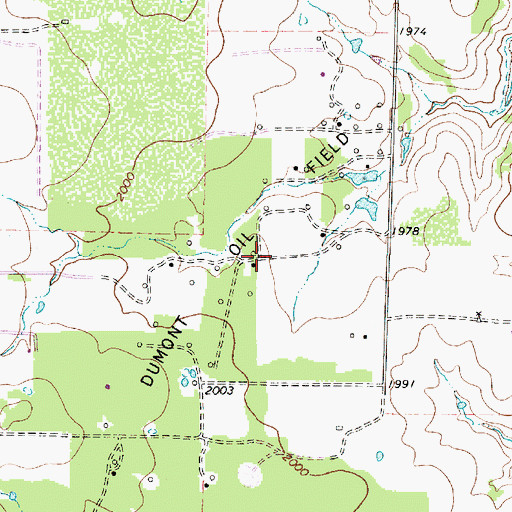 Topographic Map of Dumont Oil Field, TX