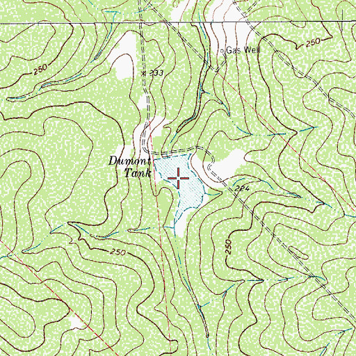 Topographic Map of Dumont Tank, TX