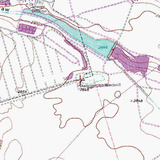 Topographic Map of Dumpground Windmill, TX