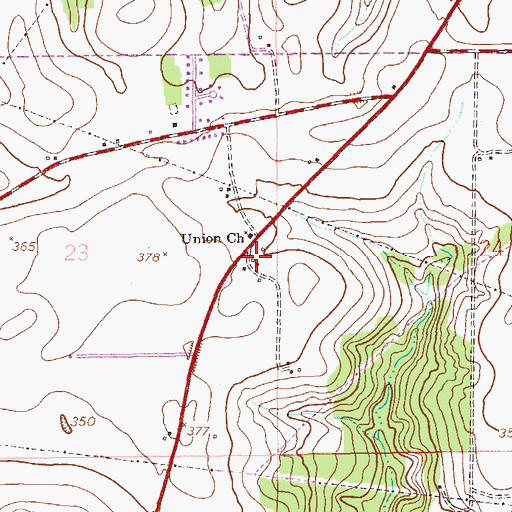Topographic Map of Dale Industrial School (historical), AL