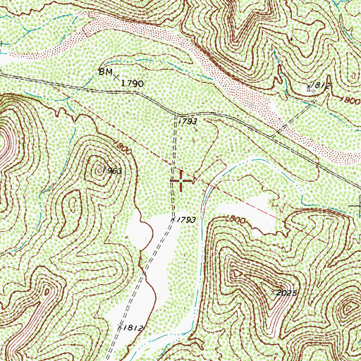 Topographic Map of Duncan Draw, TX