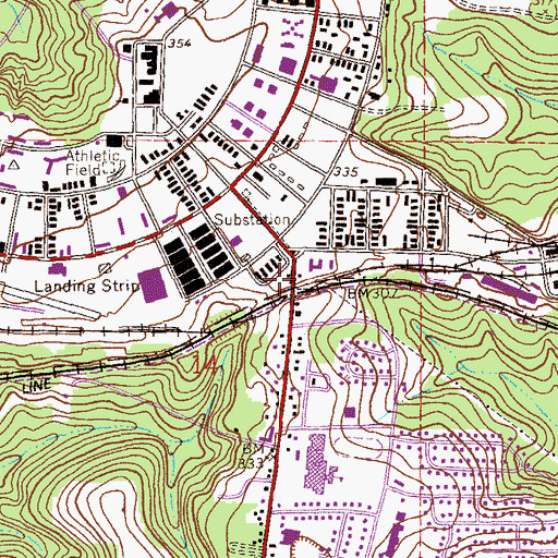 Topographic Map of Daleville Station (historical), AL