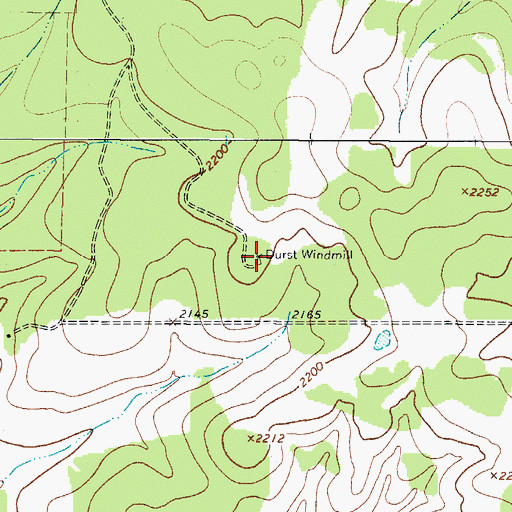 Topographic Map of Durst Windmill, TX