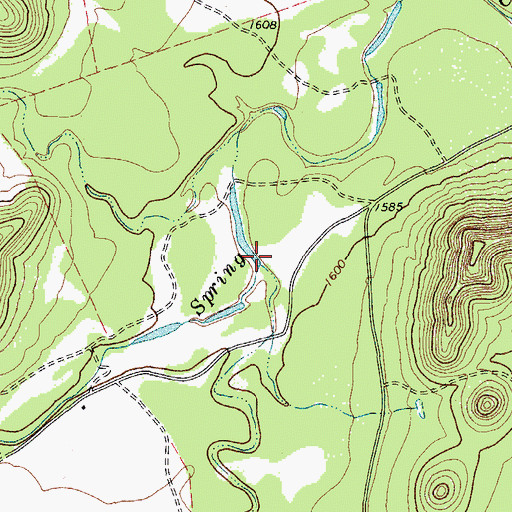 Topographic Map of Dutch Creek, TX