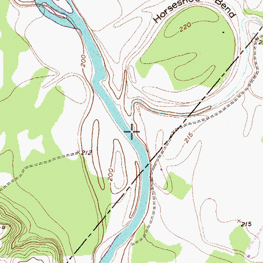 Topographic Map of Dutys Creek, TX