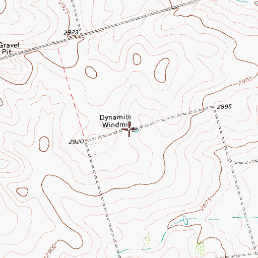 Topographic Map of Dynamite Windmill, TX