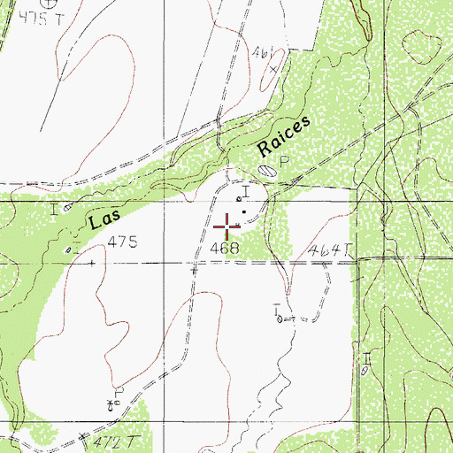 Topographic Map of E Alderman, TX