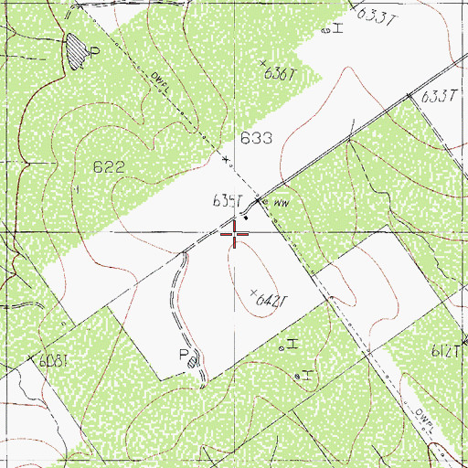 Topographic Map of E Meadows, TX