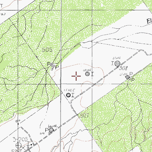 Topographic Map of E Smith, TX