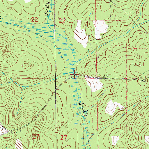 Topographic Map of Dixon Bridge, AL