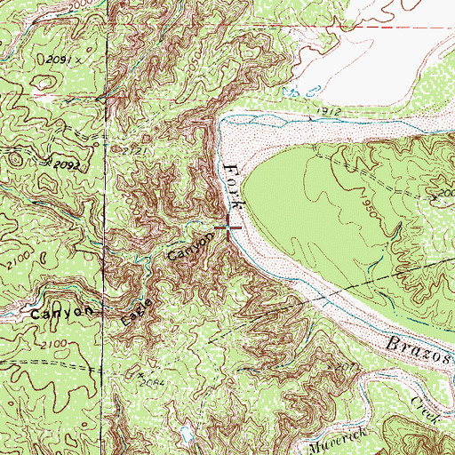 Topographic Map of Eagle Canyon, TX