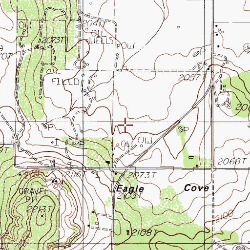 Topographic Map of Eagle Cove, TX