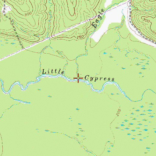 Topographic Map of Eagle Creek, TX