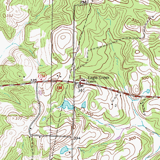 Topographic Map of Eagle Creek Cemetery, TX