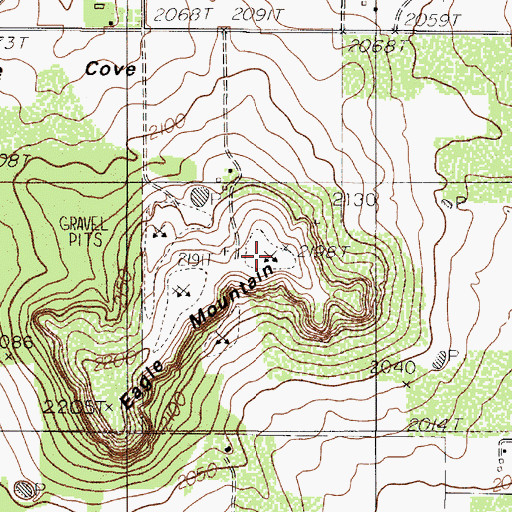 Topographic Map of Eagle Mountain, TX