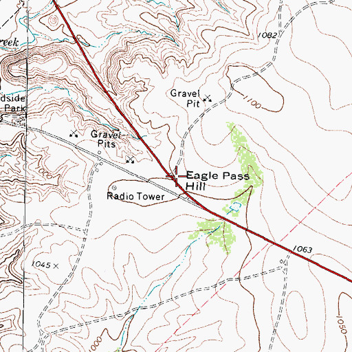 Topographic Map of Eagle Pass Hill, TX