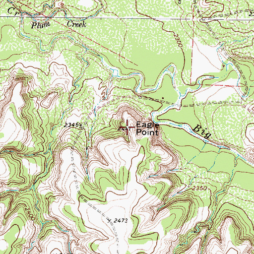 Topographic Map of Eagle Point, TX