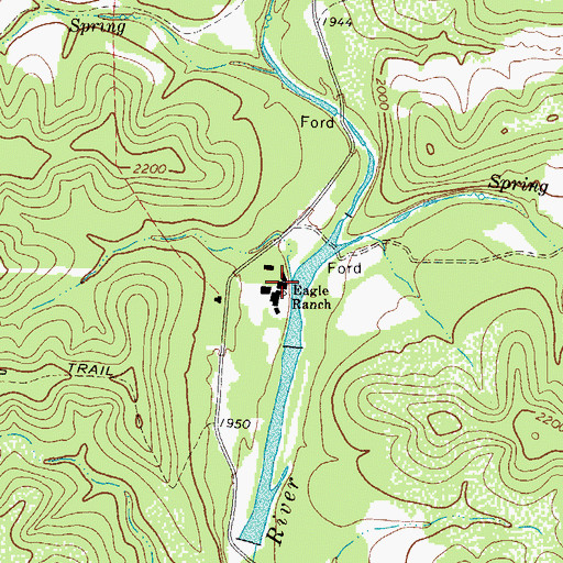 Topographic Map of Eagle Ranch, TX