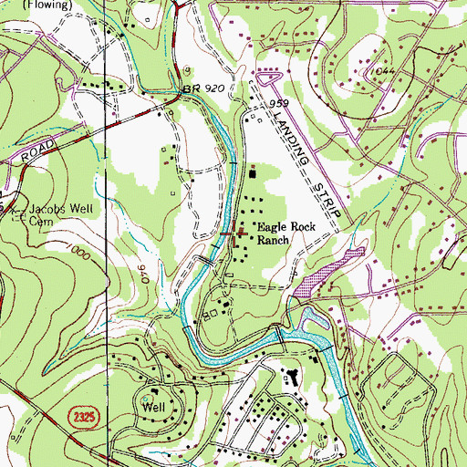 Topographic Map of Eagle Rock Ranch, TX