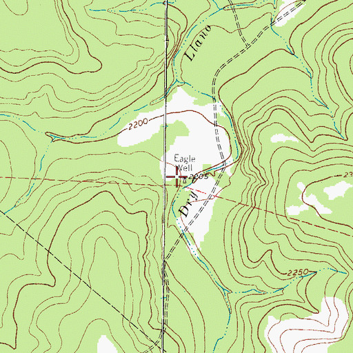Topographic Map of Eagle Well, TX