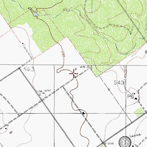 Topographic Map of Eardly Farm, TX