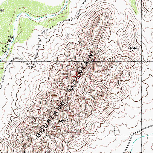 Topographic Map of East Bourland Mountain, TX