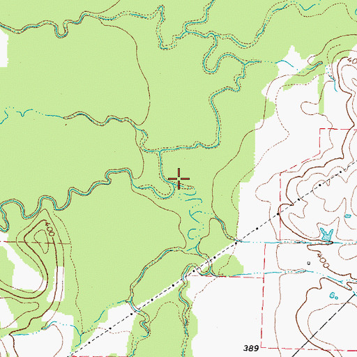 Topographic Map of East Caney Creek, TX