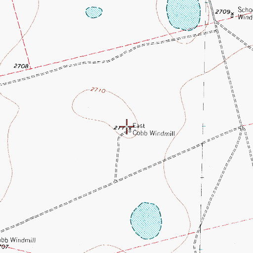 Topographic Map of East Cobb Windmill, TX