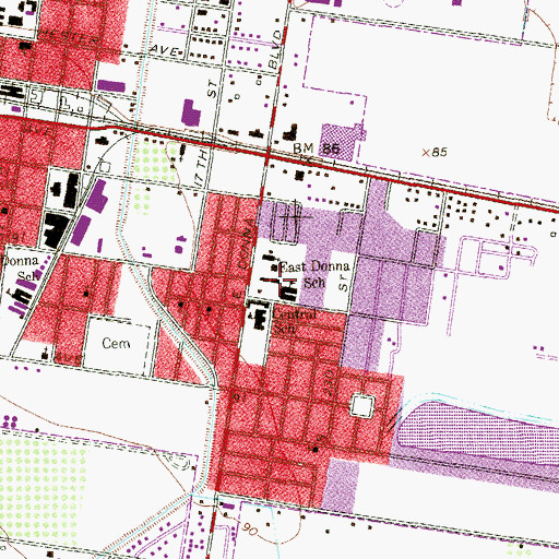Topographic Map of Stainke Elementary School, TX