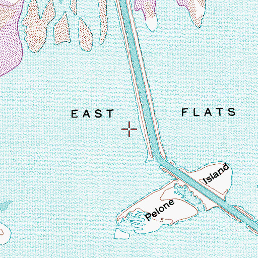 Topographic Map of East Flats, TX