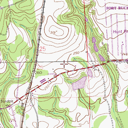Topographic Map of Friendship Church, AL