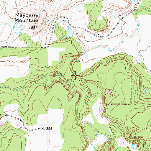 Topographic Map of East Fork Sand Creek, TX